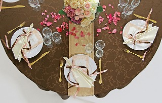 フローラ柄ブラウン