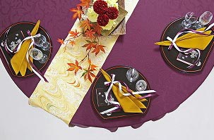 エレガンスリーフ柄パープル